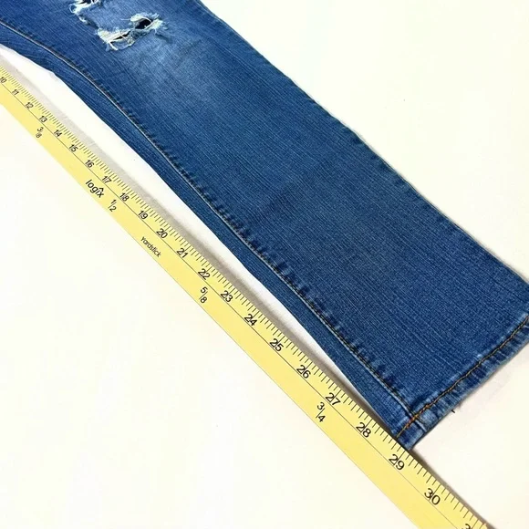 !IT-Tiffany Skinny Distressed Ankle Stretch Denim Jeans Women's size 12 B-3 - Picture 4 of 7